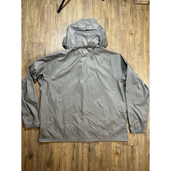 LL Bean Jacket Mens XL Gray Trail Model Rain Coat Full Zip Hooded - Picture 7 of 10